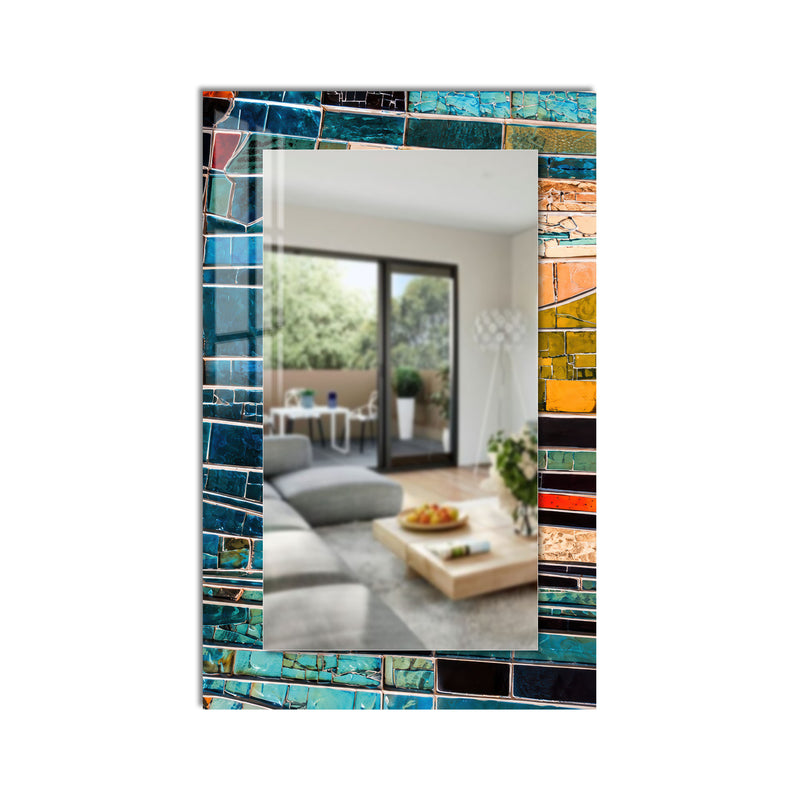 Turquoise Mosaic product shot on white background