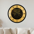 Golden World Map with black frame
