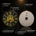 Golden Gearwork — tempered glass, ultra HD print, ready to hang