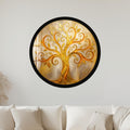 Golden Filigree Tree Of Life with black frame