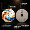 Golden Colour Vortex — tempered glass, ultra HD print, ready to hang