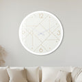 Ivory Gold Geometry with white frame