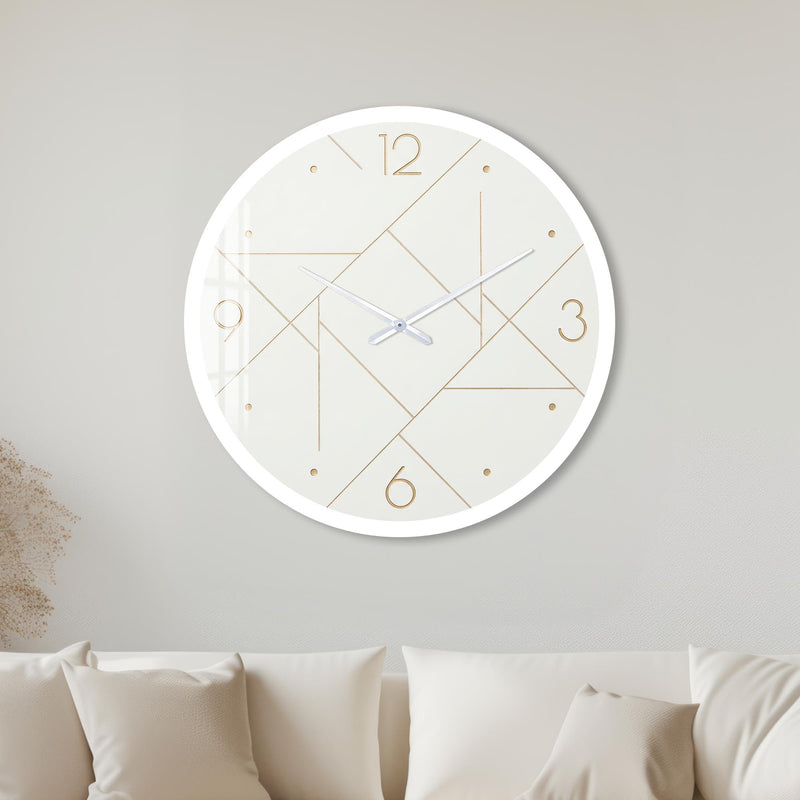 Ivory Gold Geometry with white frame