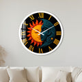 Celestial Sun And Moon with white frame