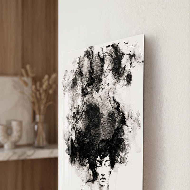 Artronauts Glass Print Ink Cloud Woman Glass Wall Art