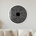 Monochrome Calligraphy Star Burst with white frame