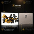 Gold Silk Flow — tempered glass, ultra HD print, ready to hang