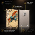 Vintage Biplane Adventure — tempered glass, ultra HD print, ready to hang