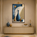 Midnight Vase Harmony with walnut frame