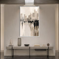 Rainy City Promenade with white frame