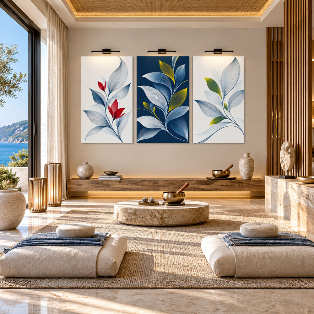 Navy Botanical Leaves lifestyle view