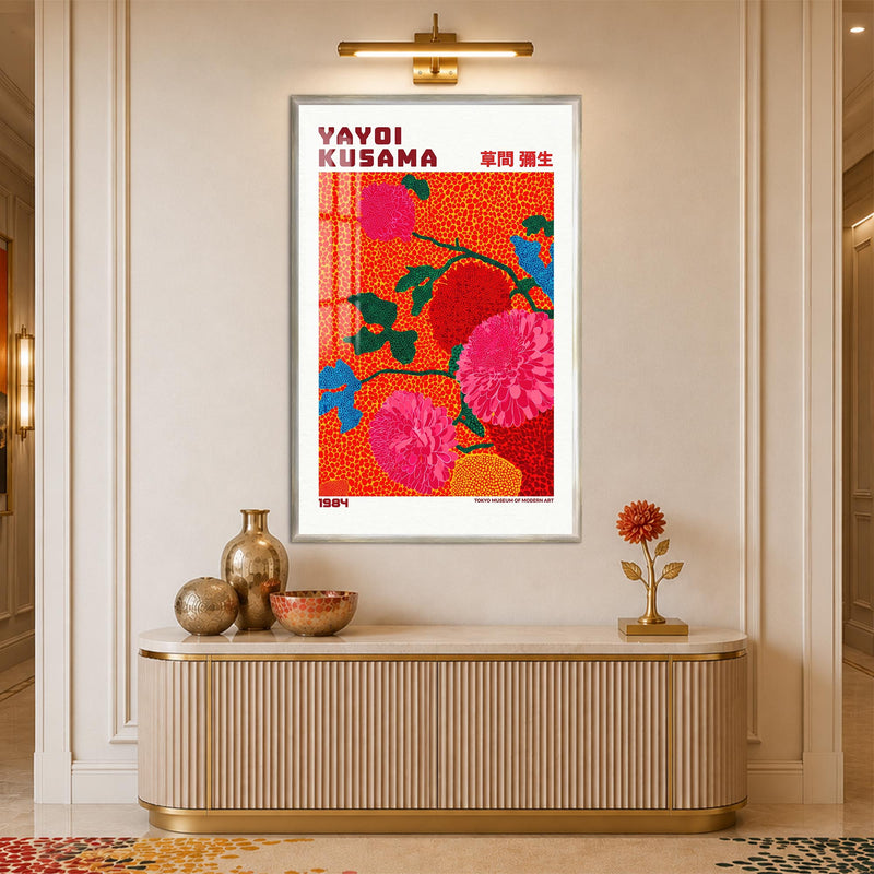 Kusama Floral Reverie with silver frame