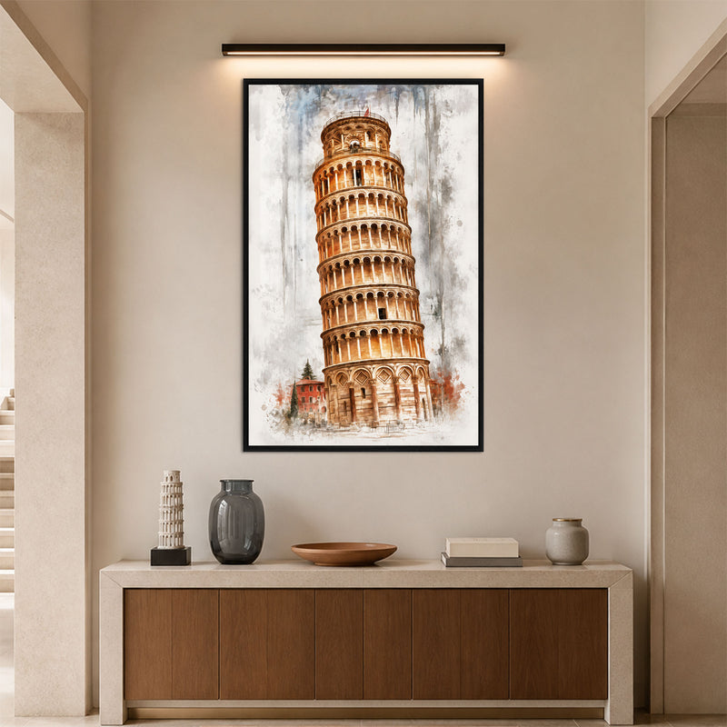 Leaning Tower Of Pisa with black frame