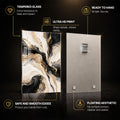 Golden Marble — tempered glass, ultra HD print, ready to hang