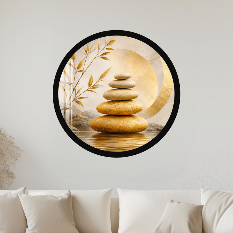 Golden Zen Balance with black frame