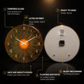 Golden Solar Burst — tempered glass, ultra HD print, ready to hang