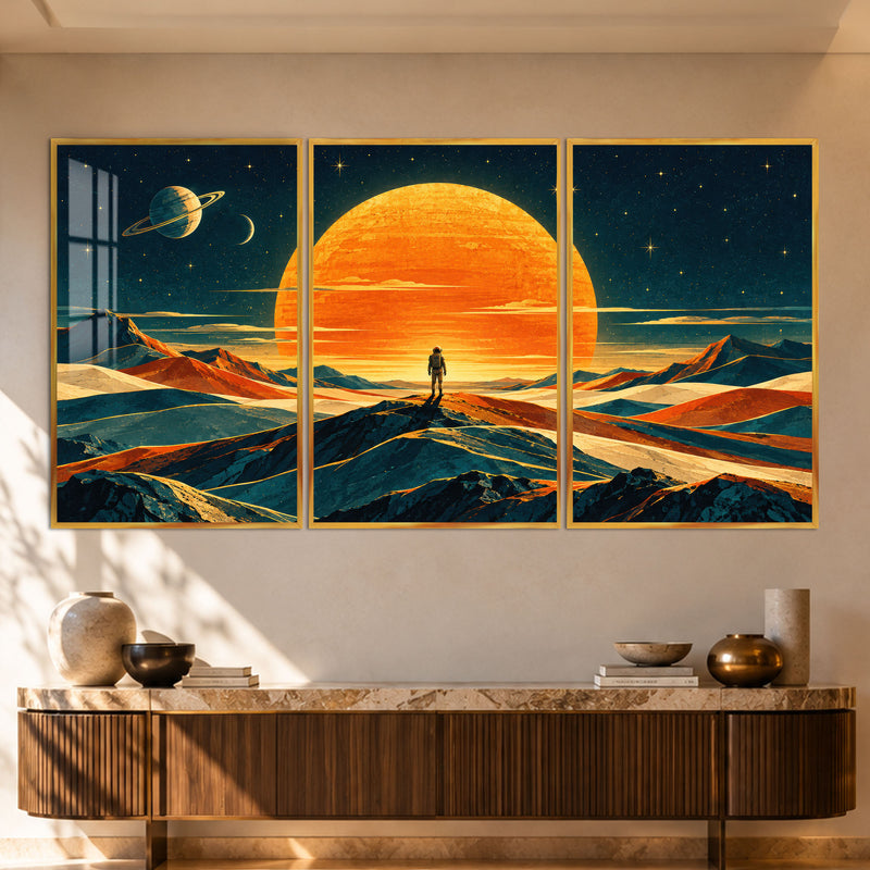 Cosmic Explorer with gold frame