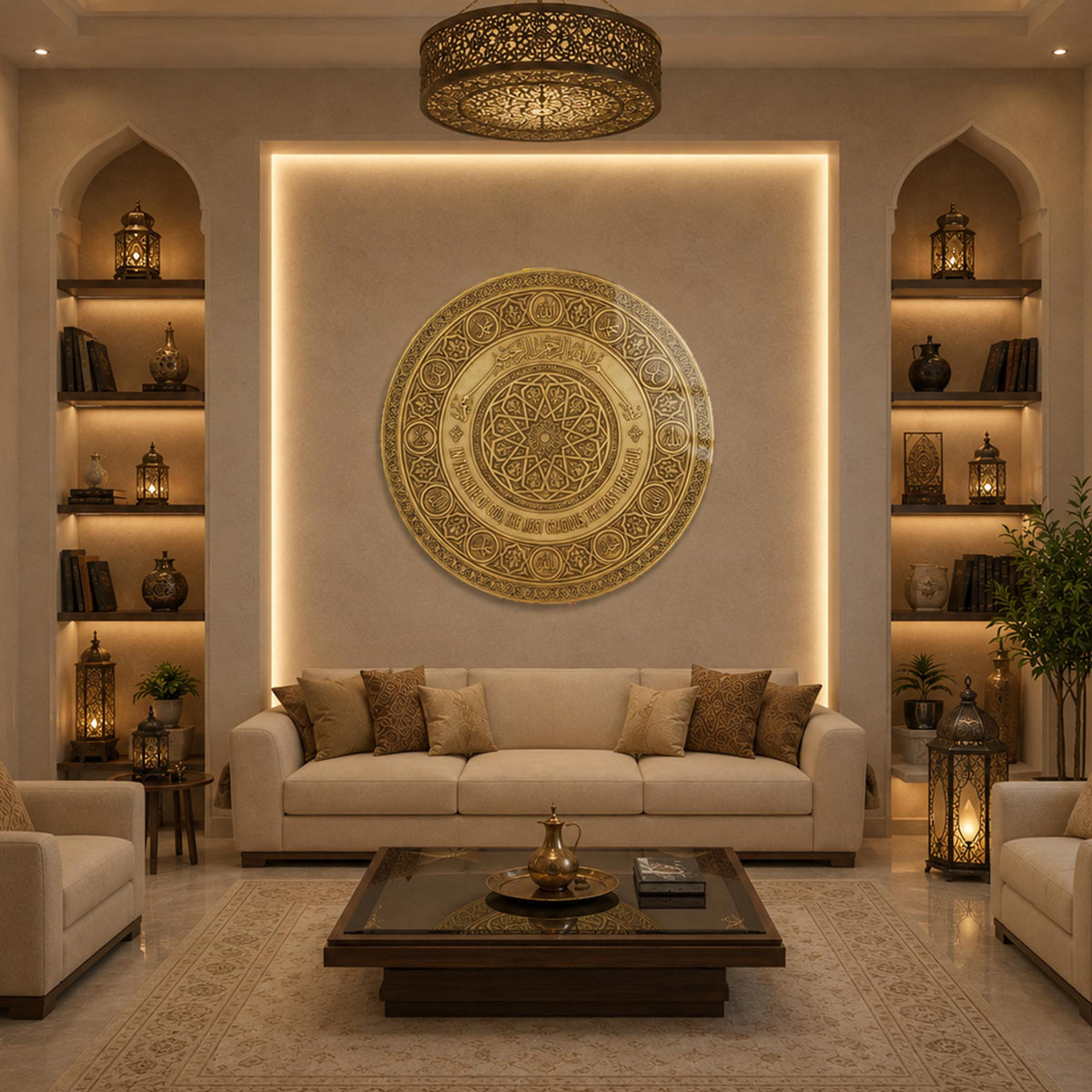 Antique Bronze Names Medallion lifestyle view