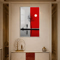 Artronauts Glass Print 12x18 cm | 4.7"x7.1" / Silver Divided Red Landscape Glass Wall Art