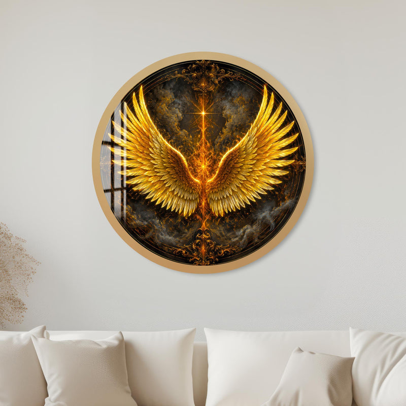 Golden Phoenix Wings with gold frame