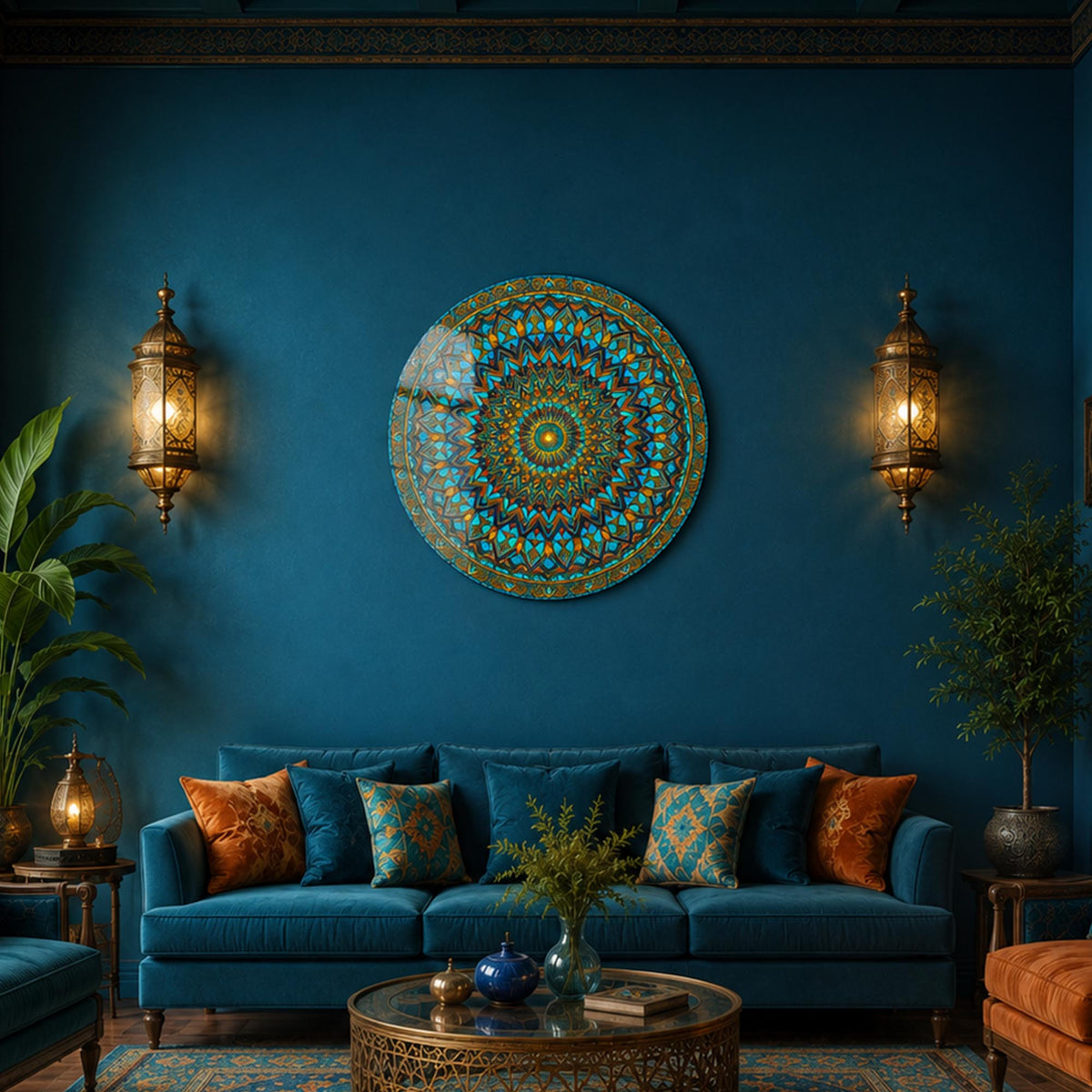 Turquoise Mosaic in a modern room