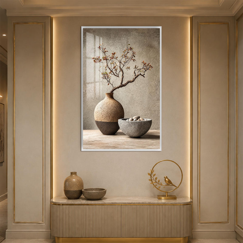 Zen Branch Still Life with white frame
