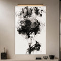 Artronauts Glass Print Ink Cloud Woman Glass Wall Art