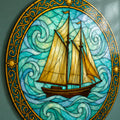 Golden Schooner On Emerald Waves lifestyle view