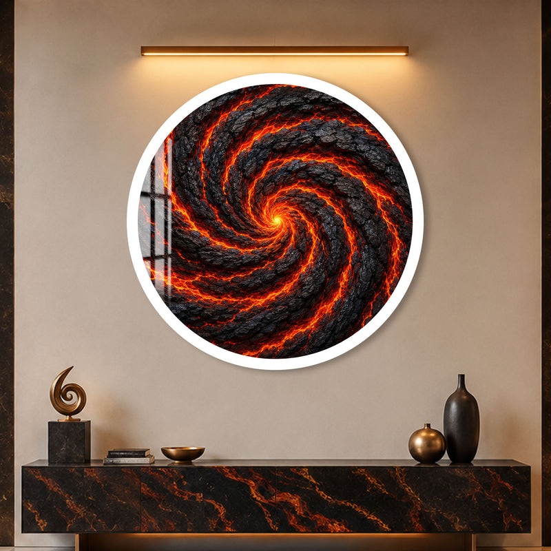 Molten Lava Vortex with white frame