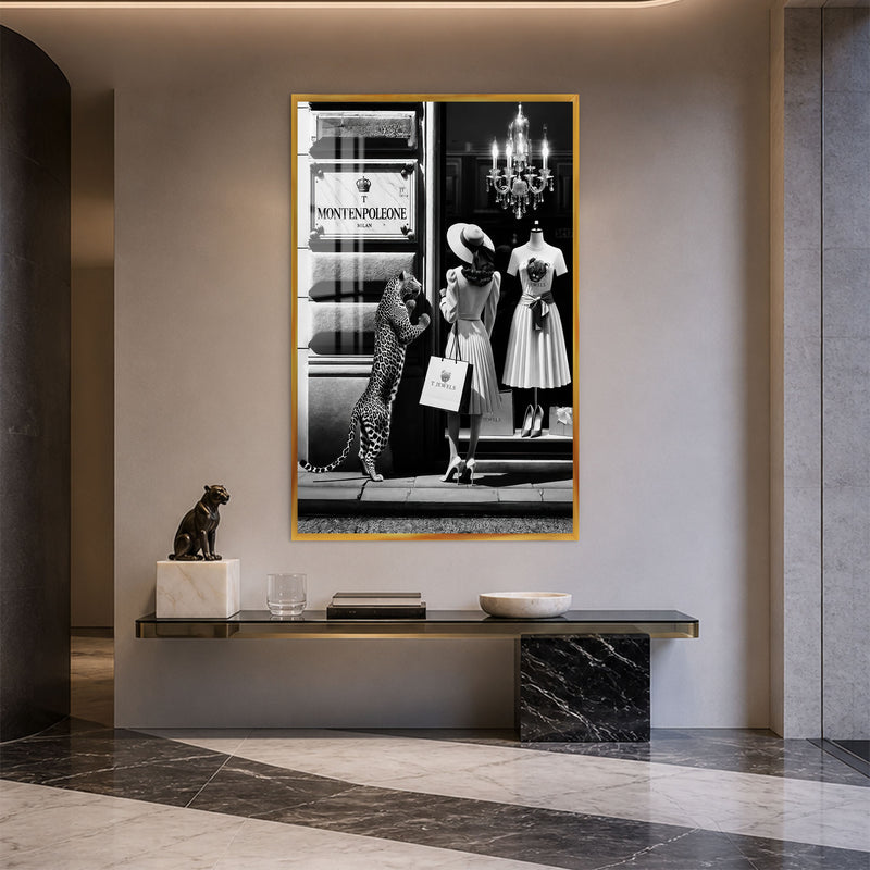 Milan Window Shopping with gold frame