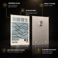 Tokyo Tidal Lines — tempered glass, ultra HD print, ready to hang