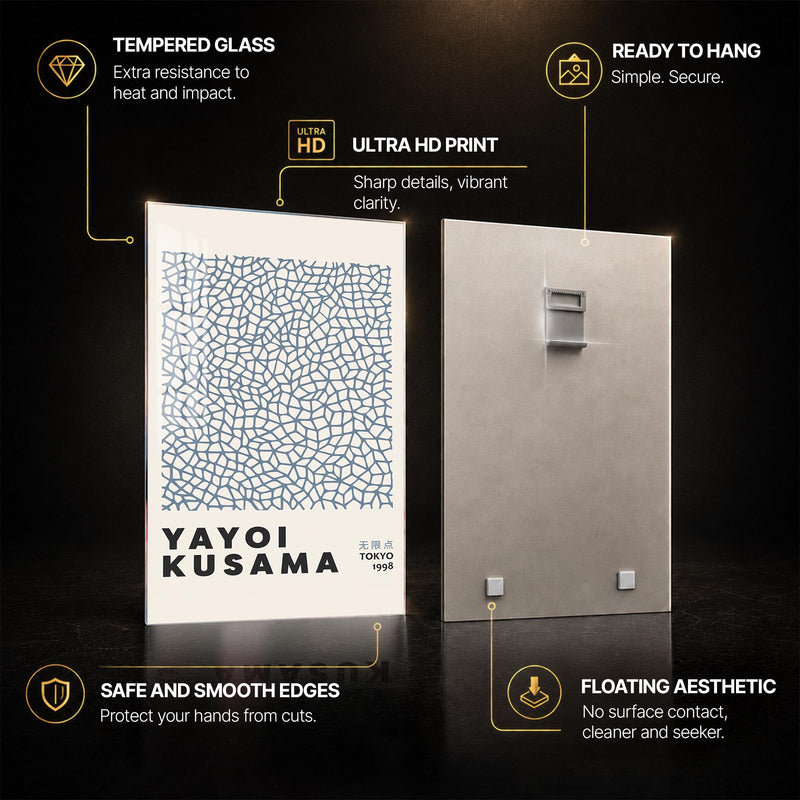 Infinite Tokyo Lines — tempered glass, ultra HD print, ready to hang
