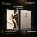 Earthtone Swirl — tempered glass, ultra HD print, ready to hang