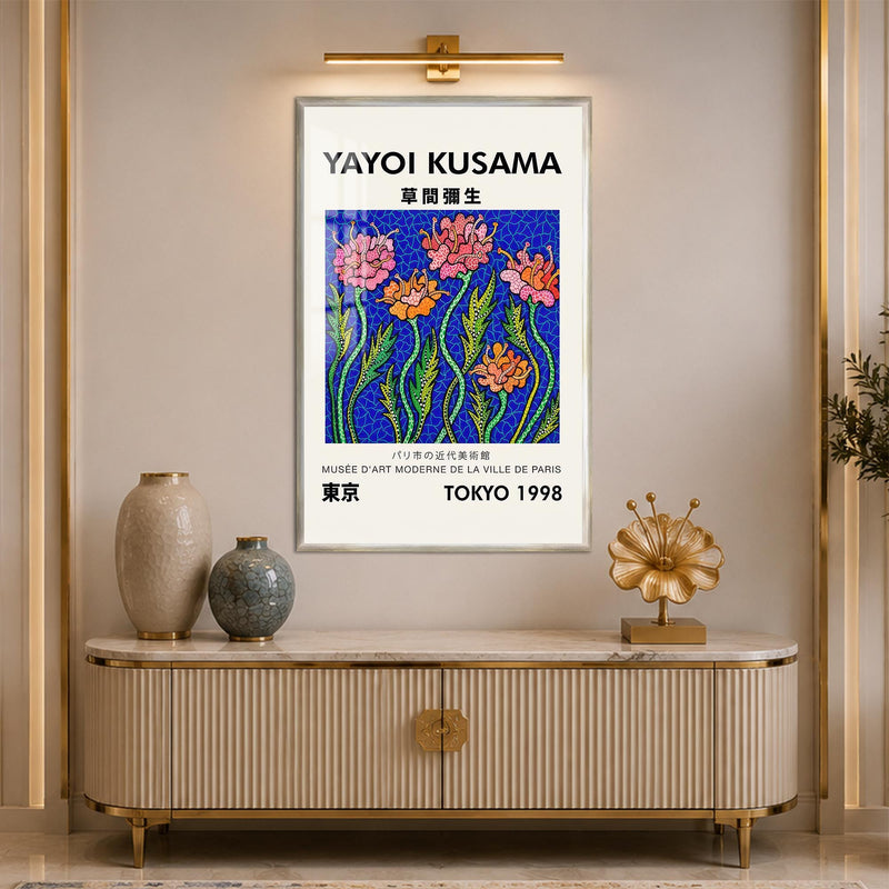 Kusama Floral Reverie with silver frame