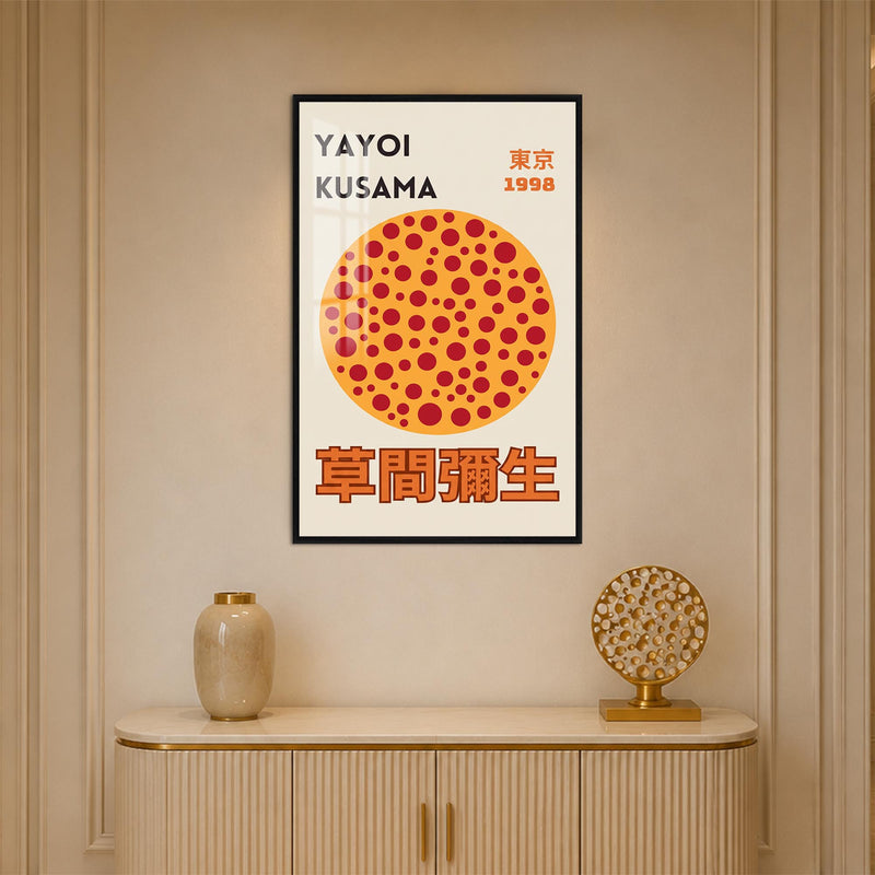 Kusama Tokyo Dots with black frame