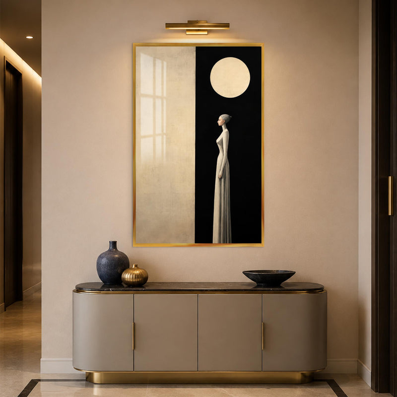 Woman Under The Moon with gold frame