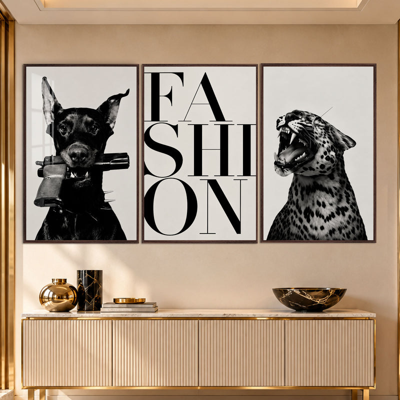 Wild Fashion with walnut frame