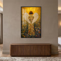 Golden Garden Angel with black frame