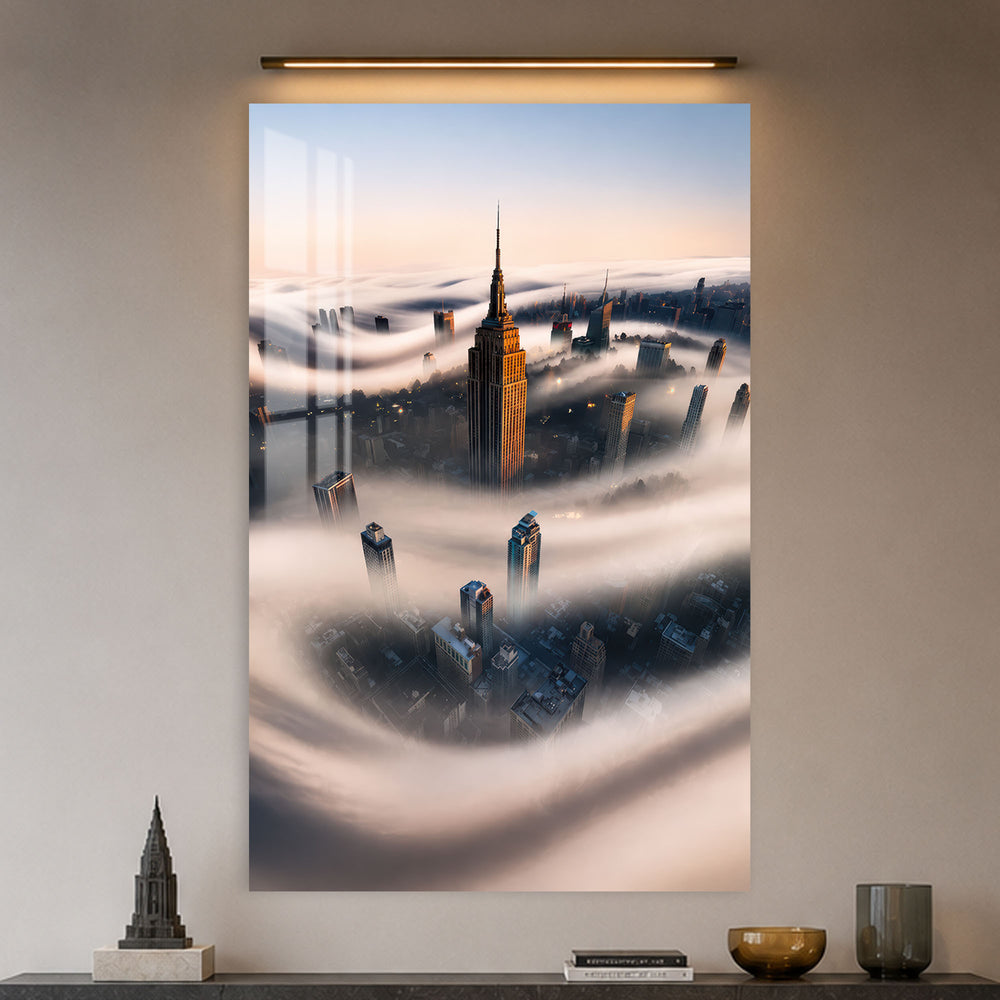 Manhattan Above The Clouds in a modern room