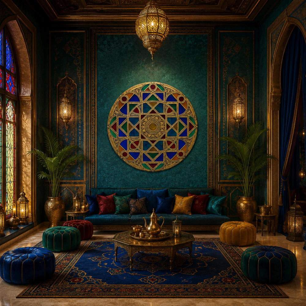 Jewelled Stained Glass Mandala lifestyle view