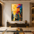 Artronauts Glass Print 12x18 cm | 4.7"x7.1" / Gold Golden Canal City Glass Wall Art