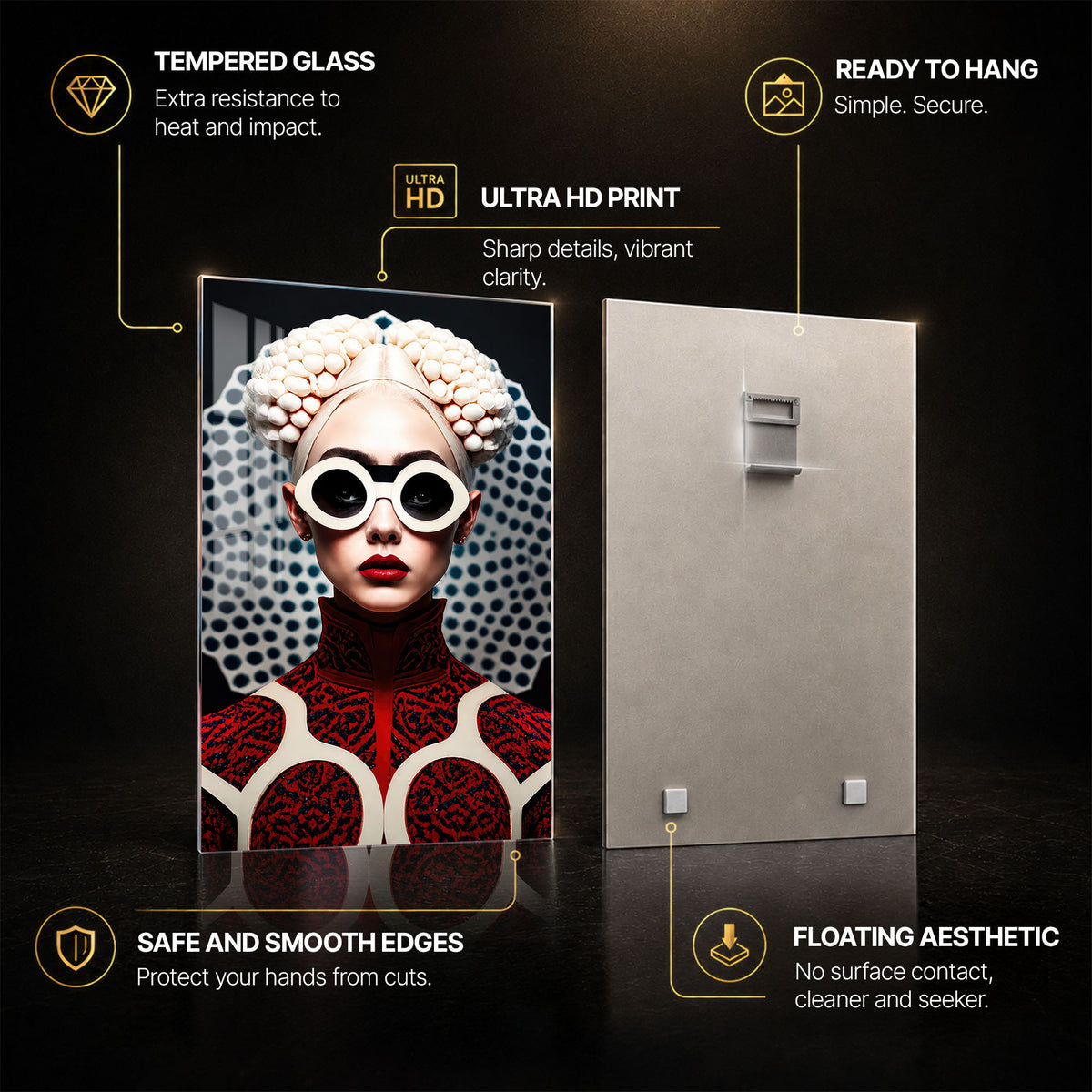 Pearl Vision — tempered glass, ultra HD print, ready to hang