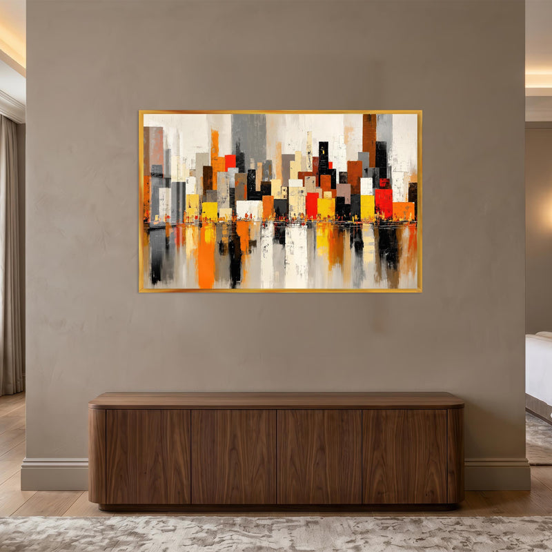 Urban Glow Reflections with gold frame