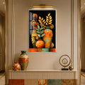 Golden Botanical Vessels with silver frame