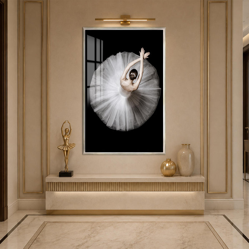 White Tutu From Above with silver frame