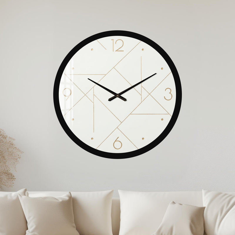 Ivory Gold Geometry with black frame