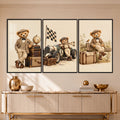 Vintage Teddy Bear Adventures with black frame