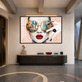 Artronauts Glass Print 18x12 cm | 7.1"x4.7" / Black Times Square Sunglasses Glass Wall Art