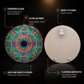 Jewel Tone Gold Leaded Lotus — tempered glass, ultra HD print, ready to hang