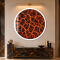 Molten Lava Veins with white frame